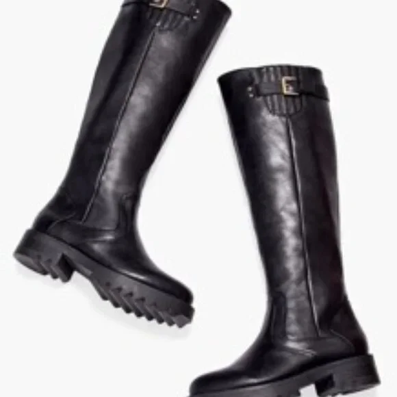 JustFab Morgane Tall Knee High Women's Boot Black Size 7 - Picture 4 of 6